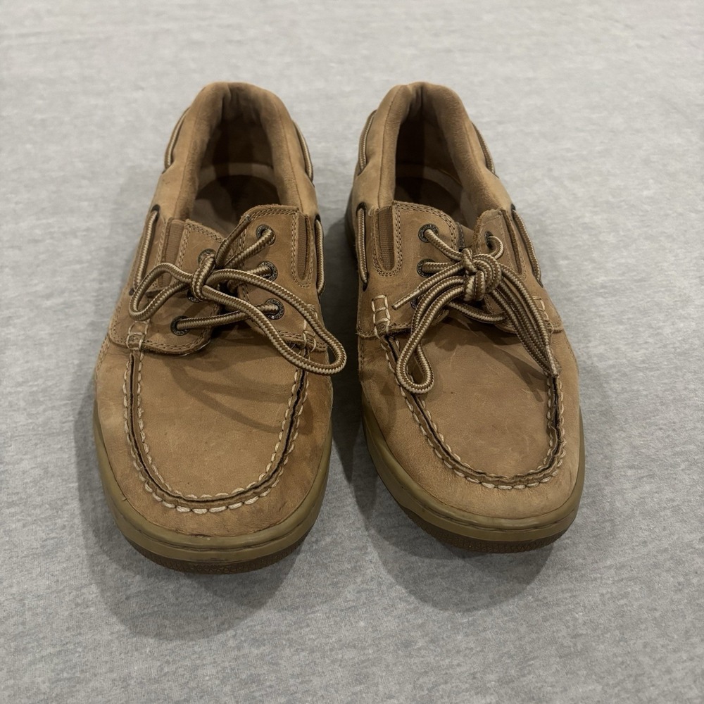 G.H. Bass Mens Explorer Boat Shoes Tan Leather Mesh BASS-EARL III Size 9M - Picture 4 of 10